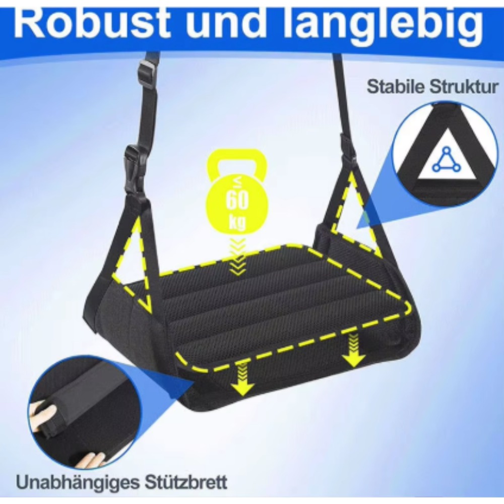 Under Desk Hammock - Verstelbare reisvoetenhangmat met opbergtas, comfortabele voetensteun