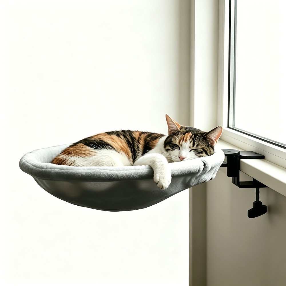 Under Desk Hammock - Verstelbaar kattenbed voor op het bureau,