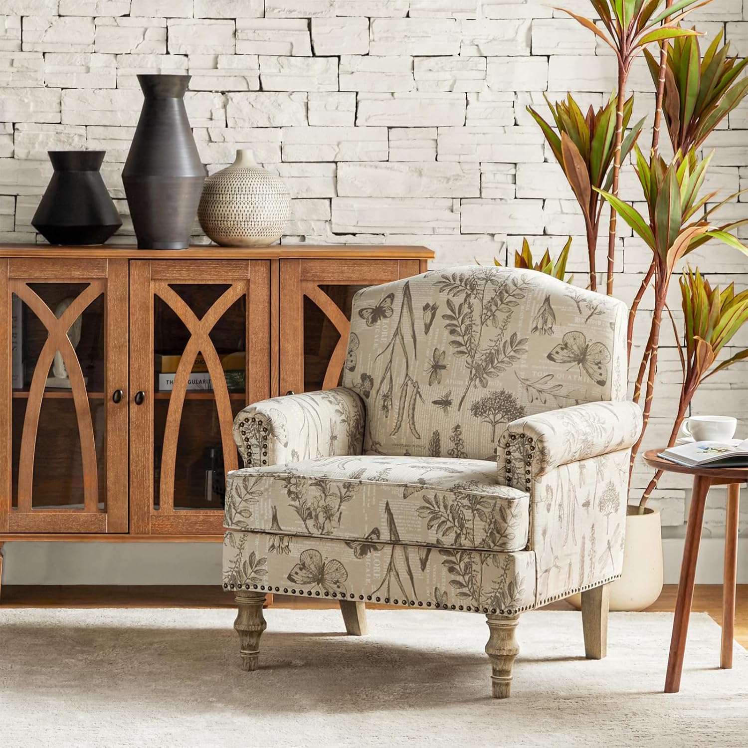 # Bloemenbeklede fauteuil met  - Office Furniture Equipment recensie en prijs
